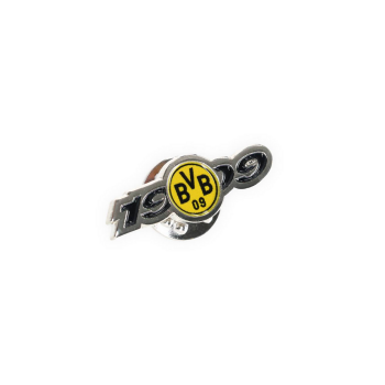 Borussia Dortmund BVB Pin 1909 Silber mit Logo 2,5 x 1 cm